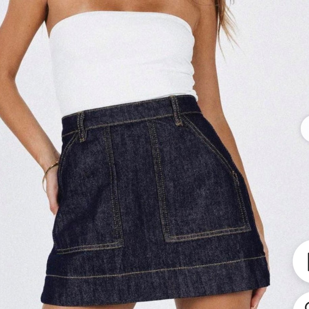 Reformation vintage on melrose Denim Mini Skirt!! One of w kind